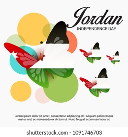 Vector illustration of a Background for Jorden Independence Day.