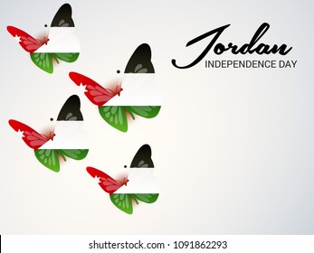 Vector illustration of a Background for Jorden Independence Day.