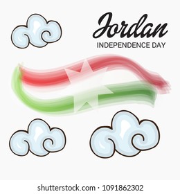 Vector illustration of a Background for Jorden Independence Day.