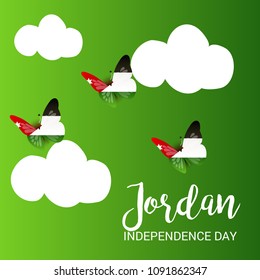 Vector illustration of a Background for Jorden Independence Day.