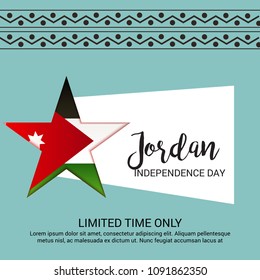 Vector illustration of a Background for Jorden Independence Day.