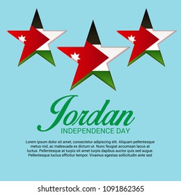 Vector illustration of a Background for Jorden Independence Day.