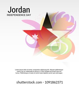 Vector illustration of a Background for Jorden Independence Day.