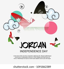 Vector illustration of a Background for Jorden Independence Day.