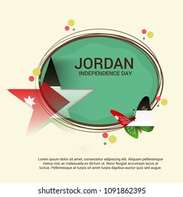 Vector illustration of a Background for Jorden Independence Day.