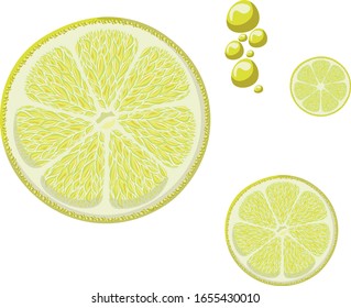 vector illustration of a background of juicy lemons