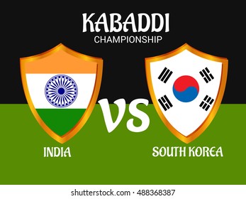 Vector illustration of a Background for Kabaddi.