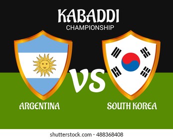 Vector illustration of a Background for Kabaddi.