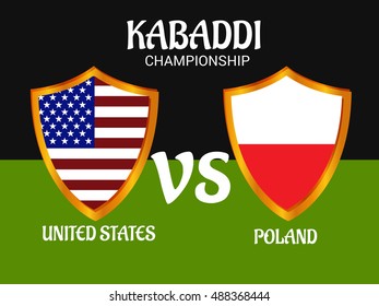 Vector illustration of a Background for Kabaddi.