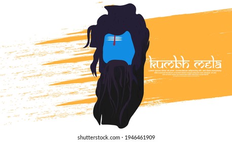 Vector illustration of a Background for Kumbh Mela means Kumbh festival.