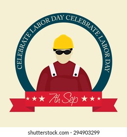 Vector illustration of a background for Labor Day, United States of America.