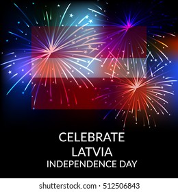 Vector illustration of a Background For Latvia Independence Day.