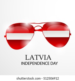Vector illustration of a Background For Latvia Independence Day.