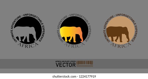 Vector illustration background. logo of elephant. vector image. isolated on  background. Wild Animals. Vector illustration. Icon. 