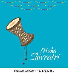Vector illustration of a background for Lord Shiva, Indian God of Hindu for text Maha Shivratri .