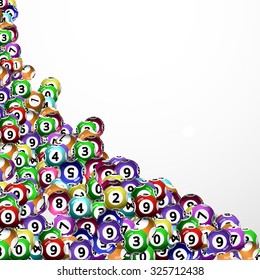 Vector illustration background lottery balls.