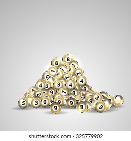 Vector illustration background lottery balls.