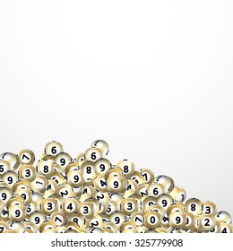 Vector illustration background lottery balls.