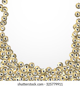 Vector illustration background lottery balls.