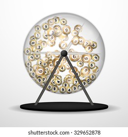 Vector illustration background lottery balls.