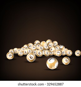 Vector illustration background lottery balls.