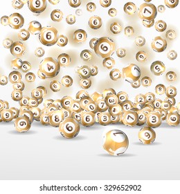 Vector illustration background lottery balls.