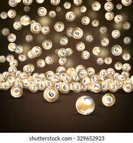 Vector illustration background lottery balls.