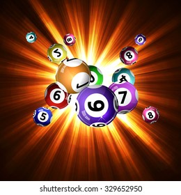 Vector Illustration Background Lottery Balls.