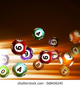 Vector illustration background lottery balls.