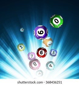 Vector illustration background lottery balls.