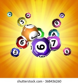 Vector illustration background lottery balls.