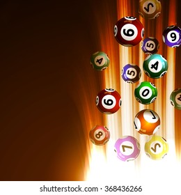 Vector illustration background lottery balls.