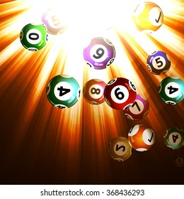 Vector illustration background lottery balls.