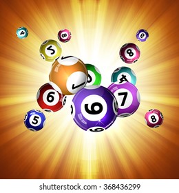 Vector illustration background lottery balls.