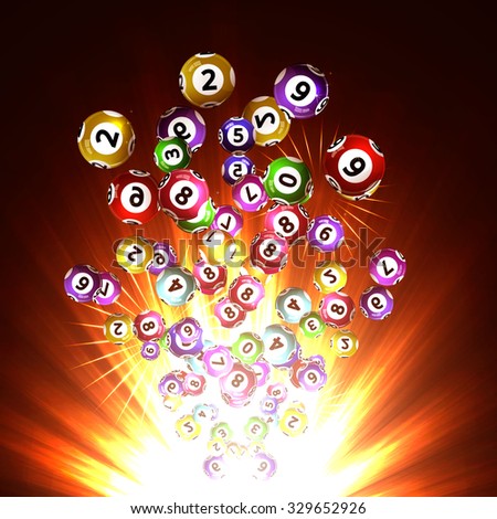 Vector illustration background lottery balls.