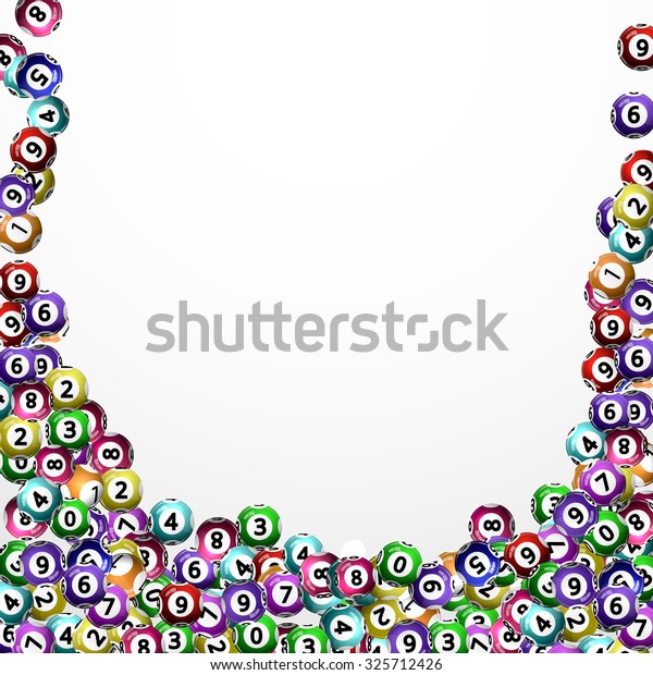 Vector Illustration Background Lottery Balls Stock Vector (royalty Free 