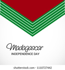 Vector illustration of a Background for Madagascar Independence Day.