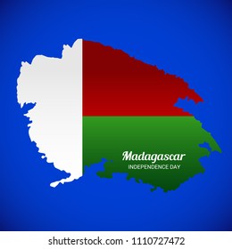 Vector illustration of a Background for Madagascar Independence Day.