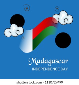 Vector illustration of a Background for Madagascar Independence Day.