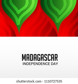 Vector illustration of a Background for Madagascar Independence Day.