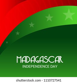 Vector illustration of a Background for Madagascar Independence Day.