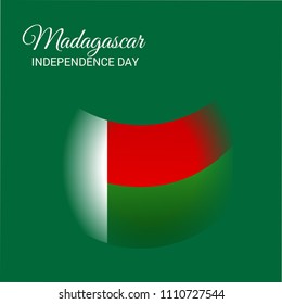 Vector illustration of a Background for Madagascar Independence Day.