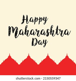 Vector illustration of a Background for Maharashtra Diwas abstract concept banner, known as Maharashtra Day. 