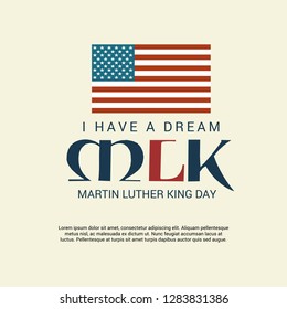 Vector illustration of a Background for Martin Luther King Day. 