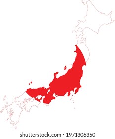 Vector illustration background material, japan flag, japan map, japan image