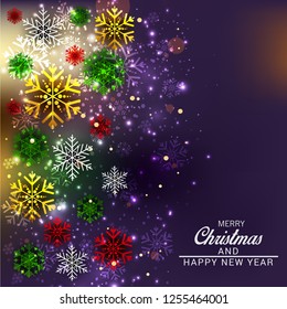 Vector illustration of a background for Merry Christmas.