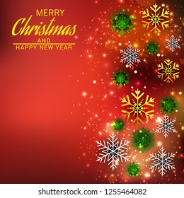 Vector illustration of a background for Merry Christmas.