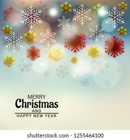 Vector illustration of a background for Merry Christmas.