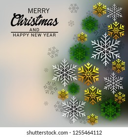 Vector illustration of a background for Merry Christmas.