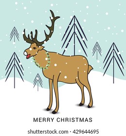 Vector illustration of a background for Merry Christmas.